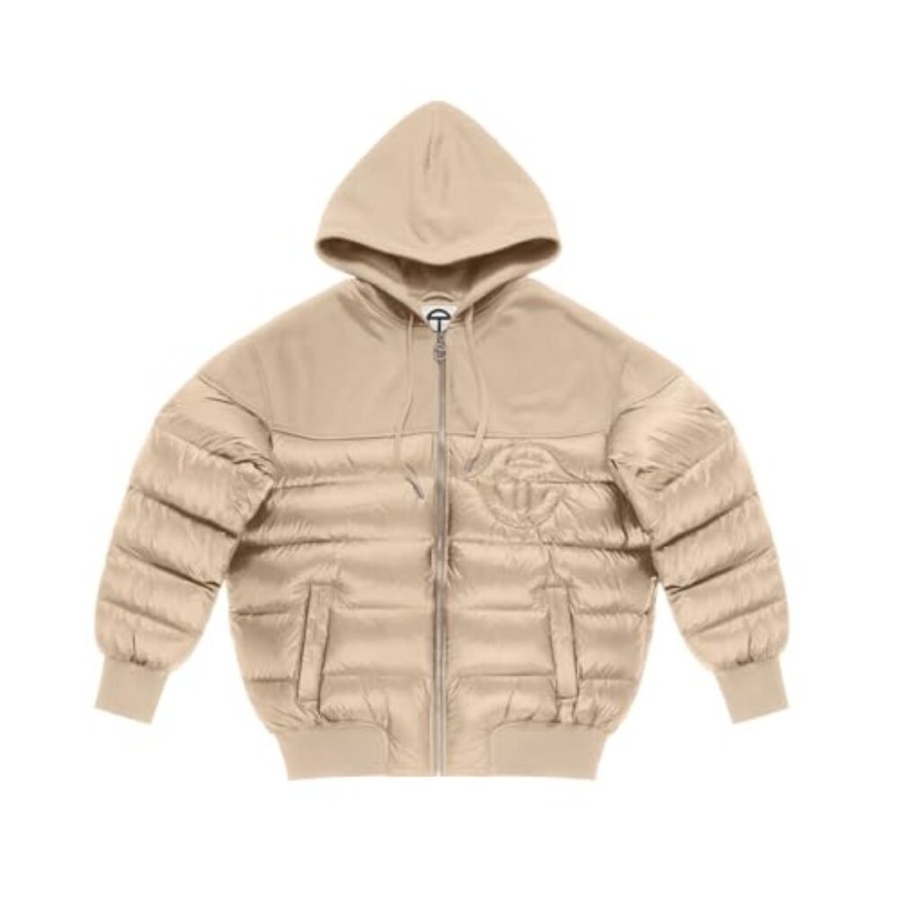Telfar Gold/beige Puffer Jacket (UNISEX - MEN OR WOMEN)